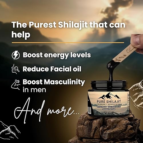 Miniatura 2 de Pure Shilajit Resina himilaya orgánica, suplemento natural con más de 85 oligoelementos + ácido húmico  Alta potencia que proporciona energía,