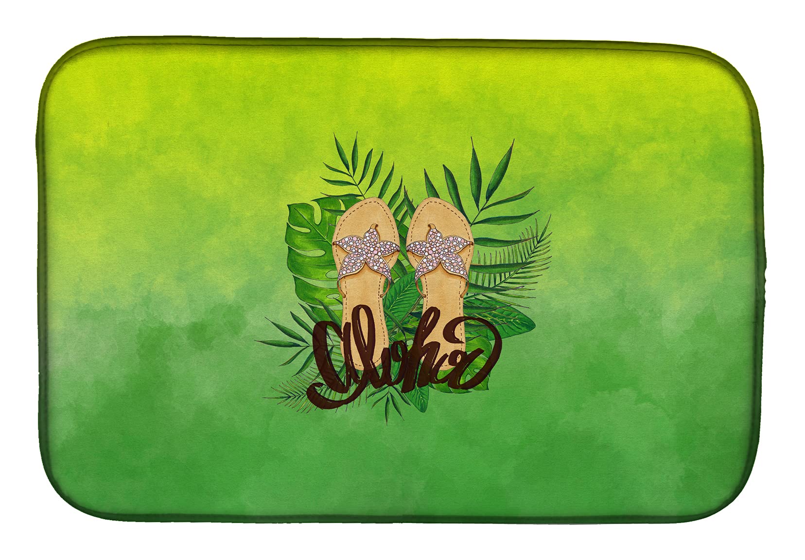 Tapis égouttoir à vaisselle cuisine absorbant multicolore 35x53cm Aloha