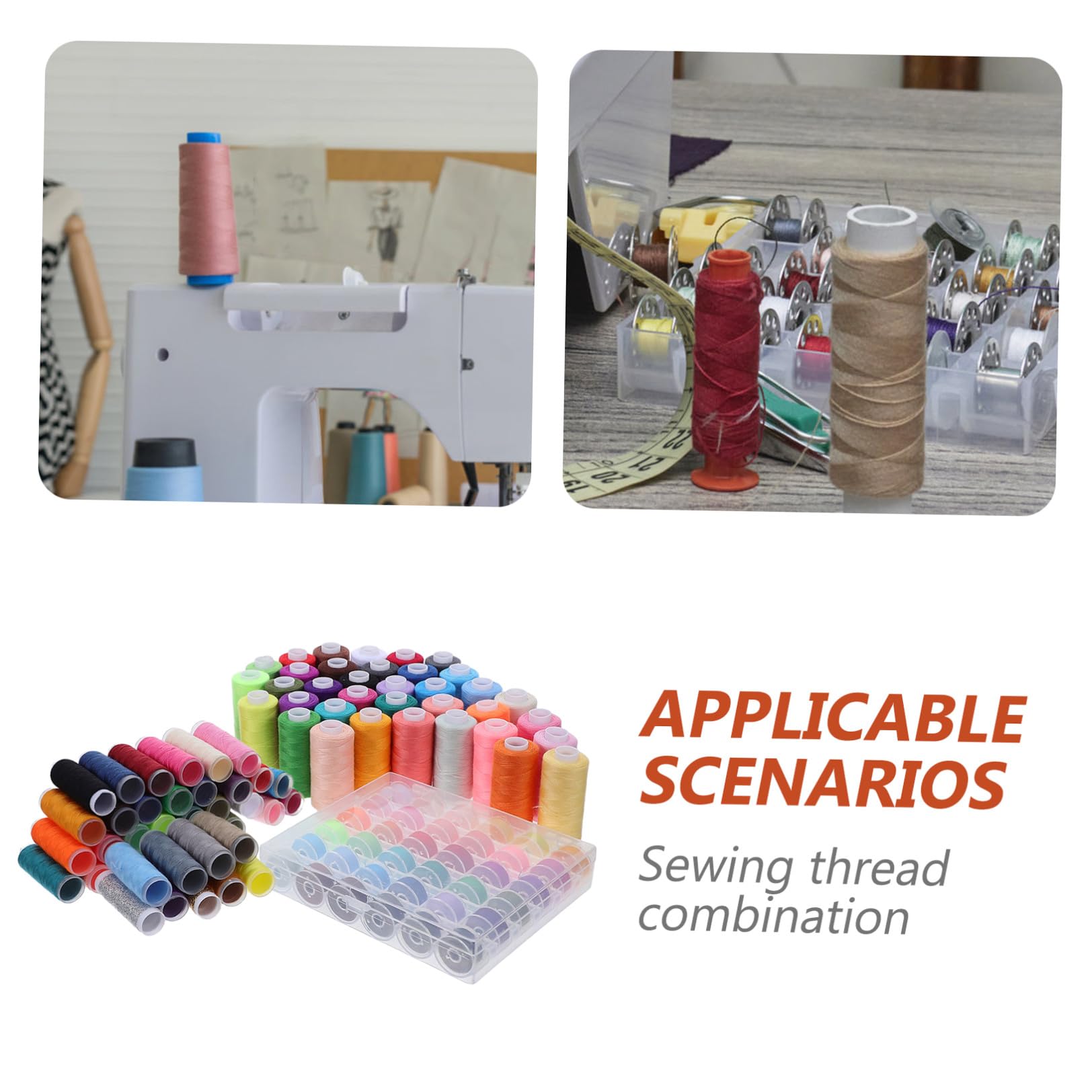 Didiseaon Kit de 111 Hilos de Coser para Máquina y Mano, Surtido de 39 Colores con Bobinas de Poliéster, Hilo para Bordar y Remates, Adecuado para Proyectos de Costura, Acolchado