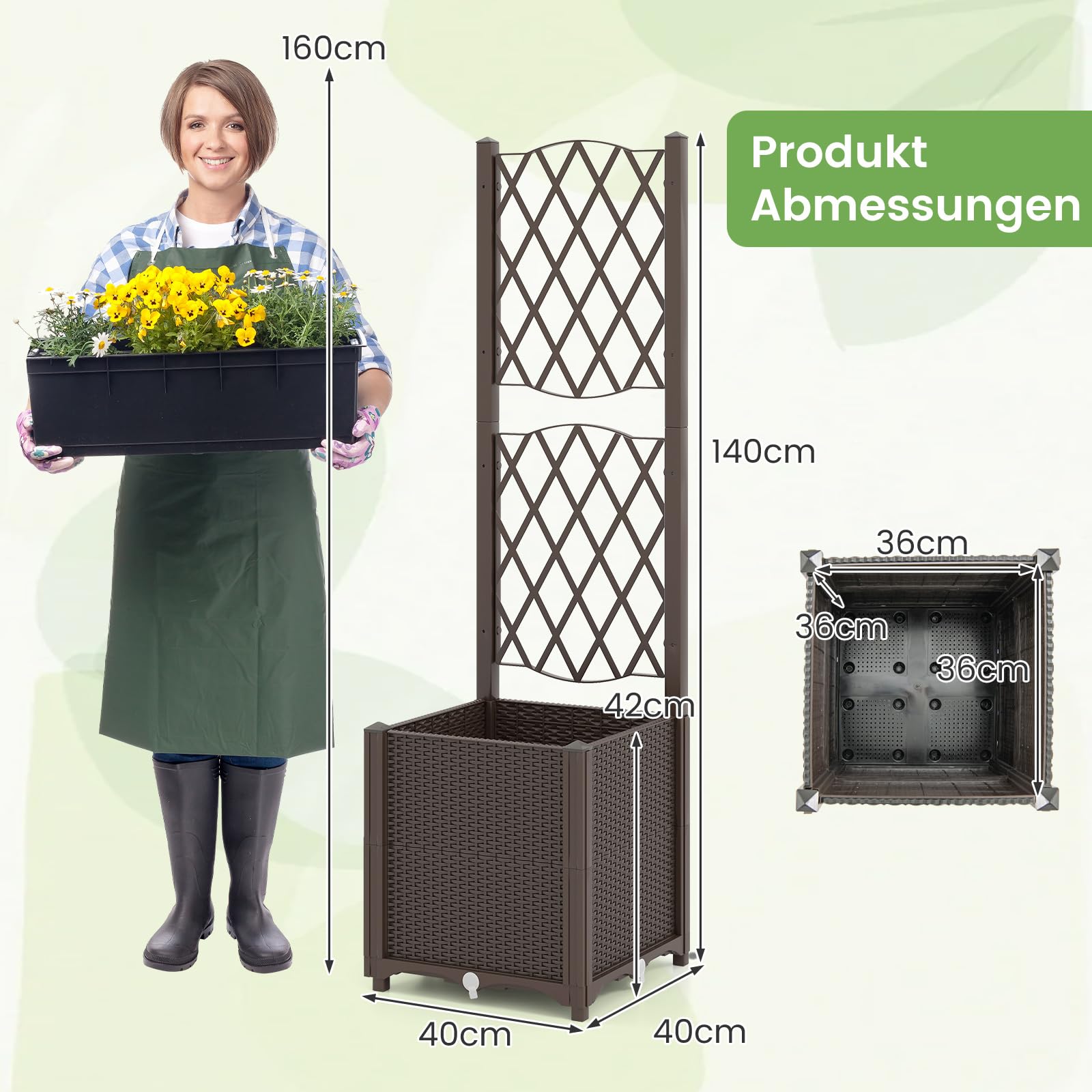 blumenkasten mit bewsserung 80 cm Blumenkasten / Balkonkasten mit Wasserspeicher ca. 80 cm aus hochwerti  La  Casa