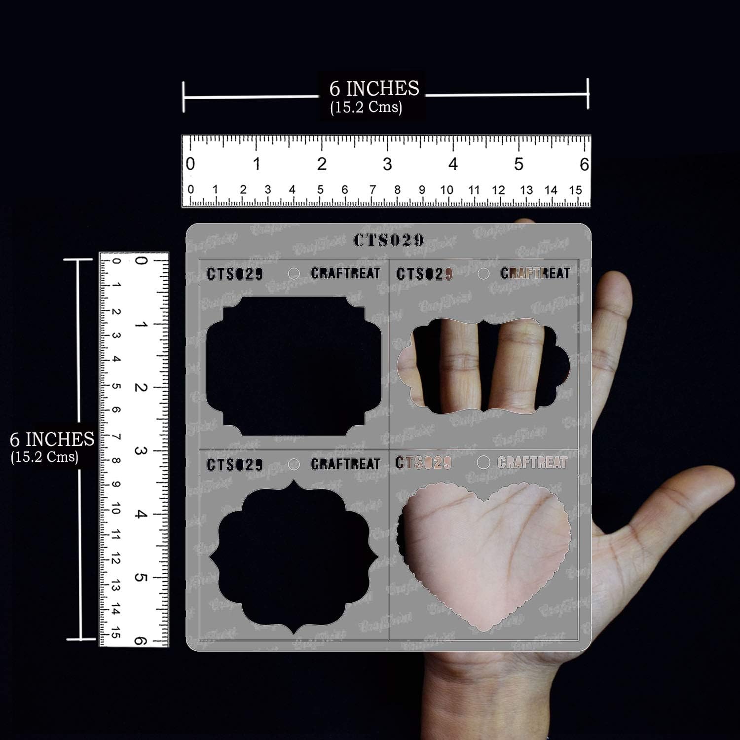 CrafTreat Reusable Geometric Shape Stencils for Painting on Wood Wall, Tile, Canvas, Paper, Fabric and Floor - Image 4