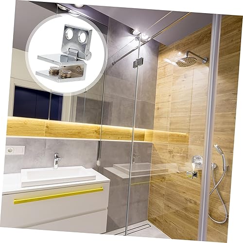 Miniatura 9 de DOITOOL Bisagras de puerta de vidrio para puertas de gabinete, accesorios de gabinete de cocina, bisagras de estantería de puerta de vidrio para