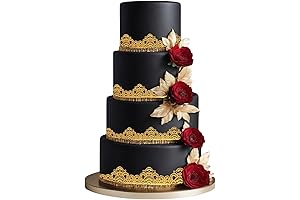 3 Pieces Shiny Edible Cake Lace Sheets