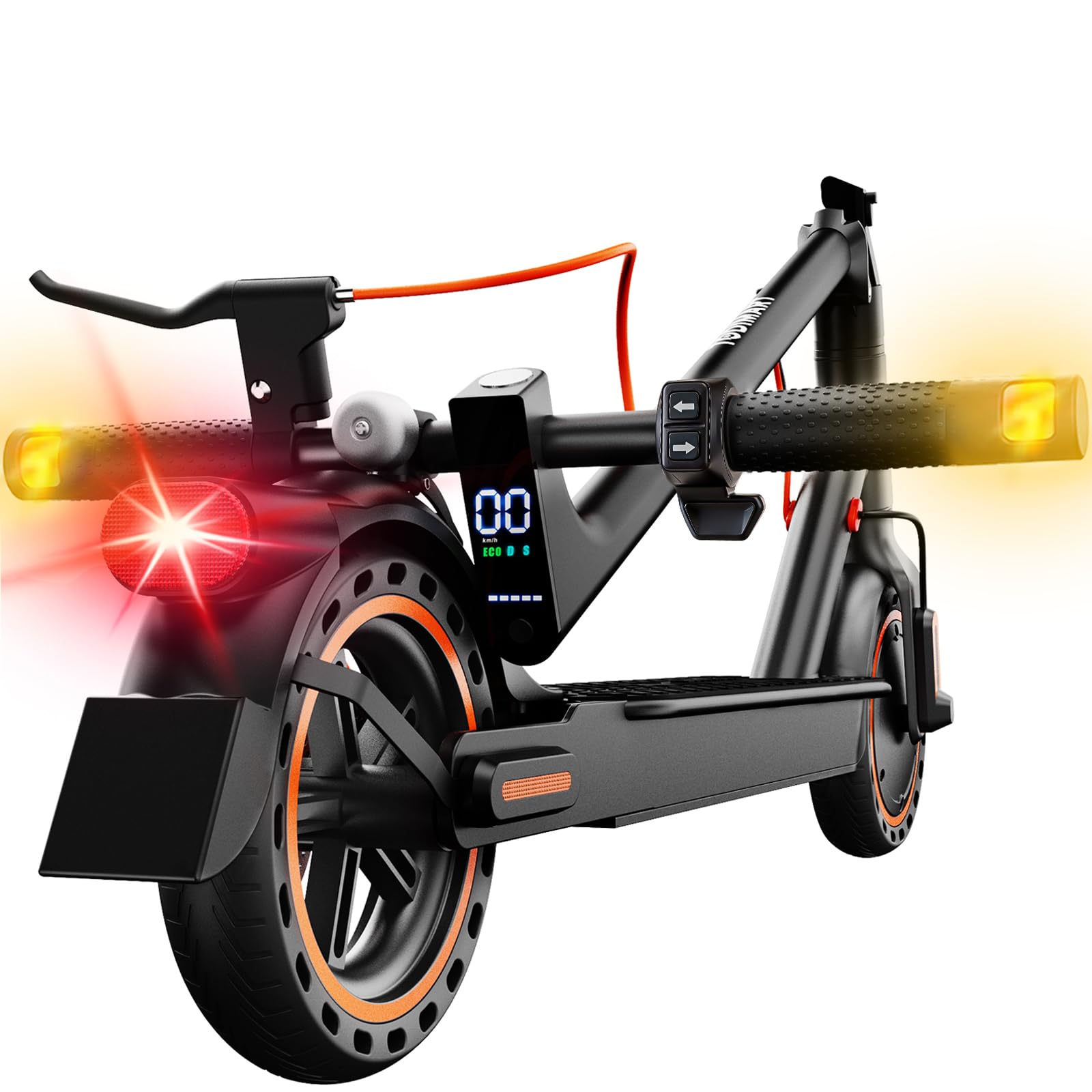 TODIMART E Scooter mit Blinker und App T3S, 30 km Reichweite, Duales Bremssystem und ist EIN Faltbarer Escooter Roller für Erwachsene mit Pannensicheren Wabenreifen