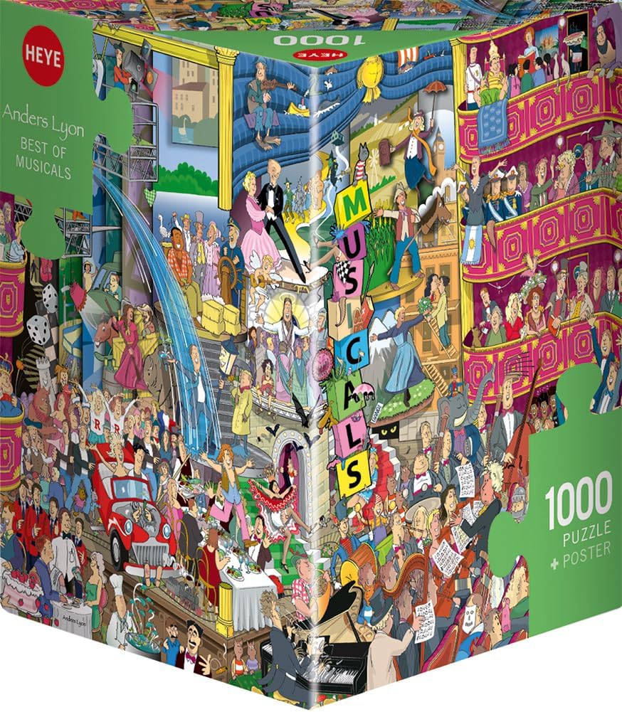 Heye, Best of Musicals Lyon Puzzle 1000 Pieces, Triangle Puzzles, Promotes Concentration, IQ Puzzle Games, Perfect for the Puzzle Mat, Size: 50 x 70 cm