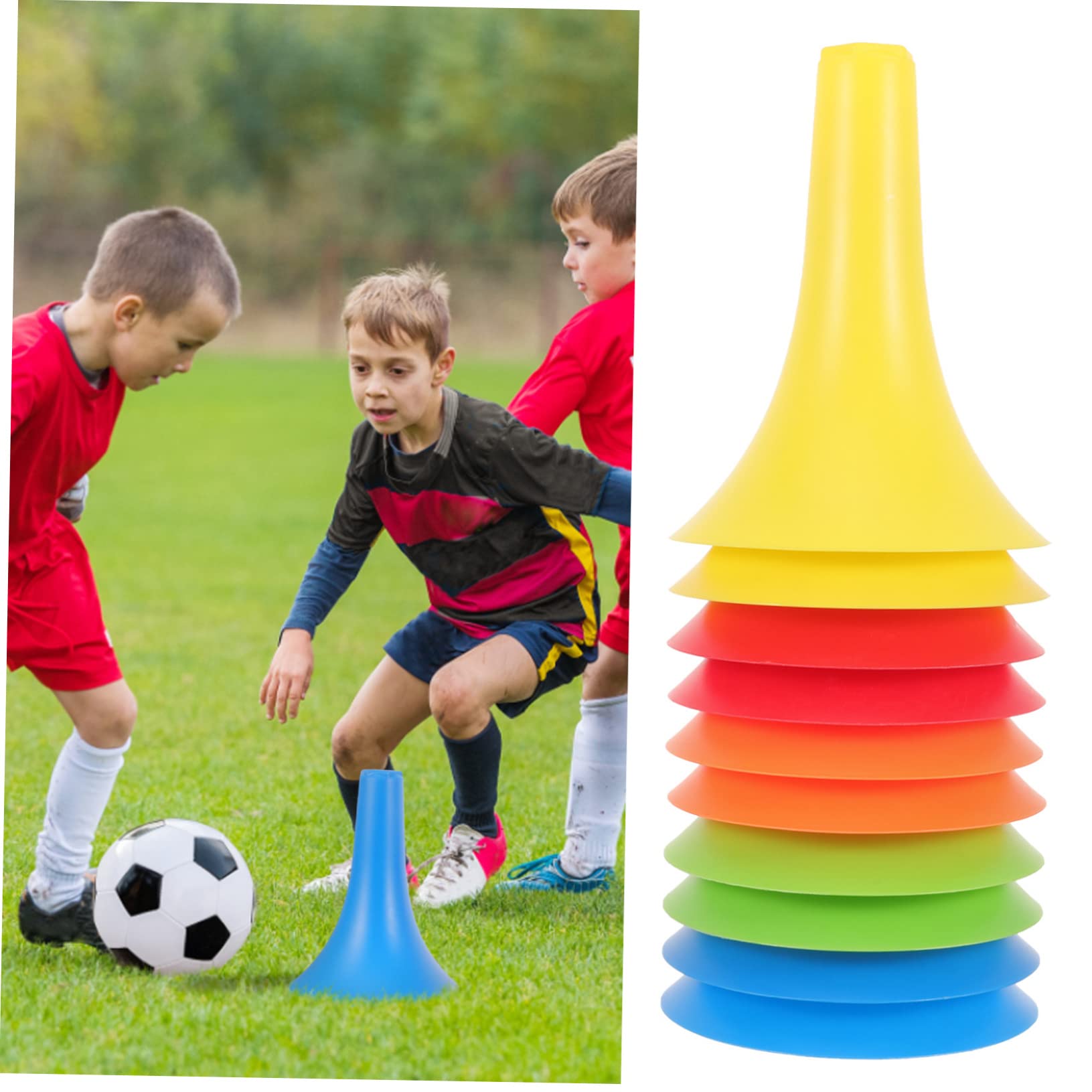 ibasenice 10 Piezas Conos De Entrenamiento para Deportes Conos para Patinaje para De Pelota Exteriores Marcador para Patinaje