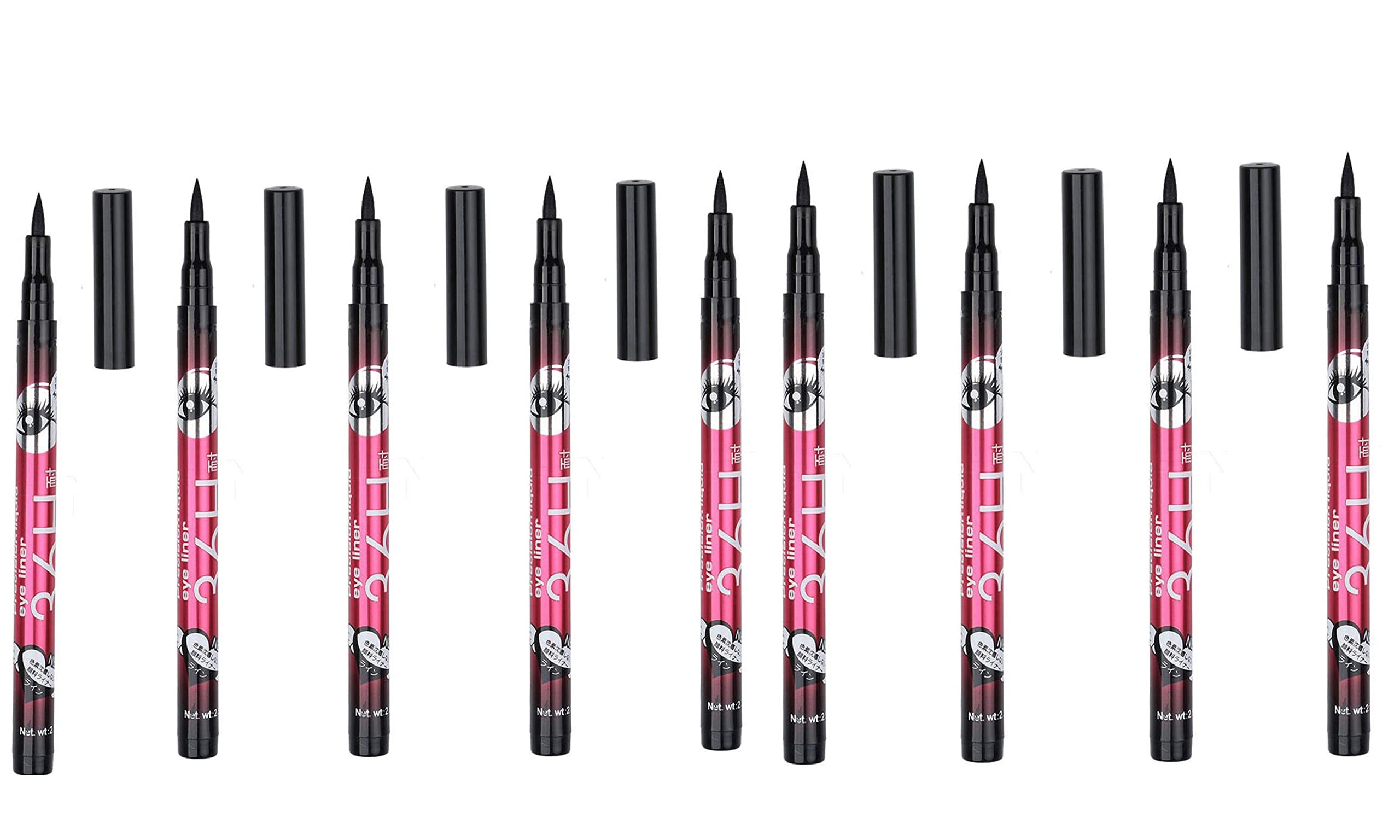 SIRF TUM 7 PARTY Sketch Eyeliner 36H Hours Stay Waterproof & Long Lasting Pack of 9 , Gram 2.5g (100% Black)