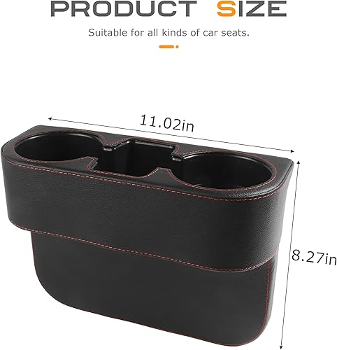 Miniatura 2 de Portavasos para automóvil, accesorios de automóvil, portavasos de automóvil, relleno de huecos para asiento de automóvil con soporte para tazas,