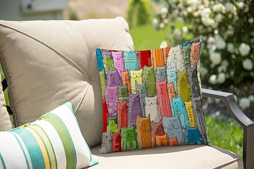 Miniatura 7 de Funda de almohada cuadrada con diseño de gato de bruja y calavera de azúcar, decoración del hogar, 18 x 18 pulgadas