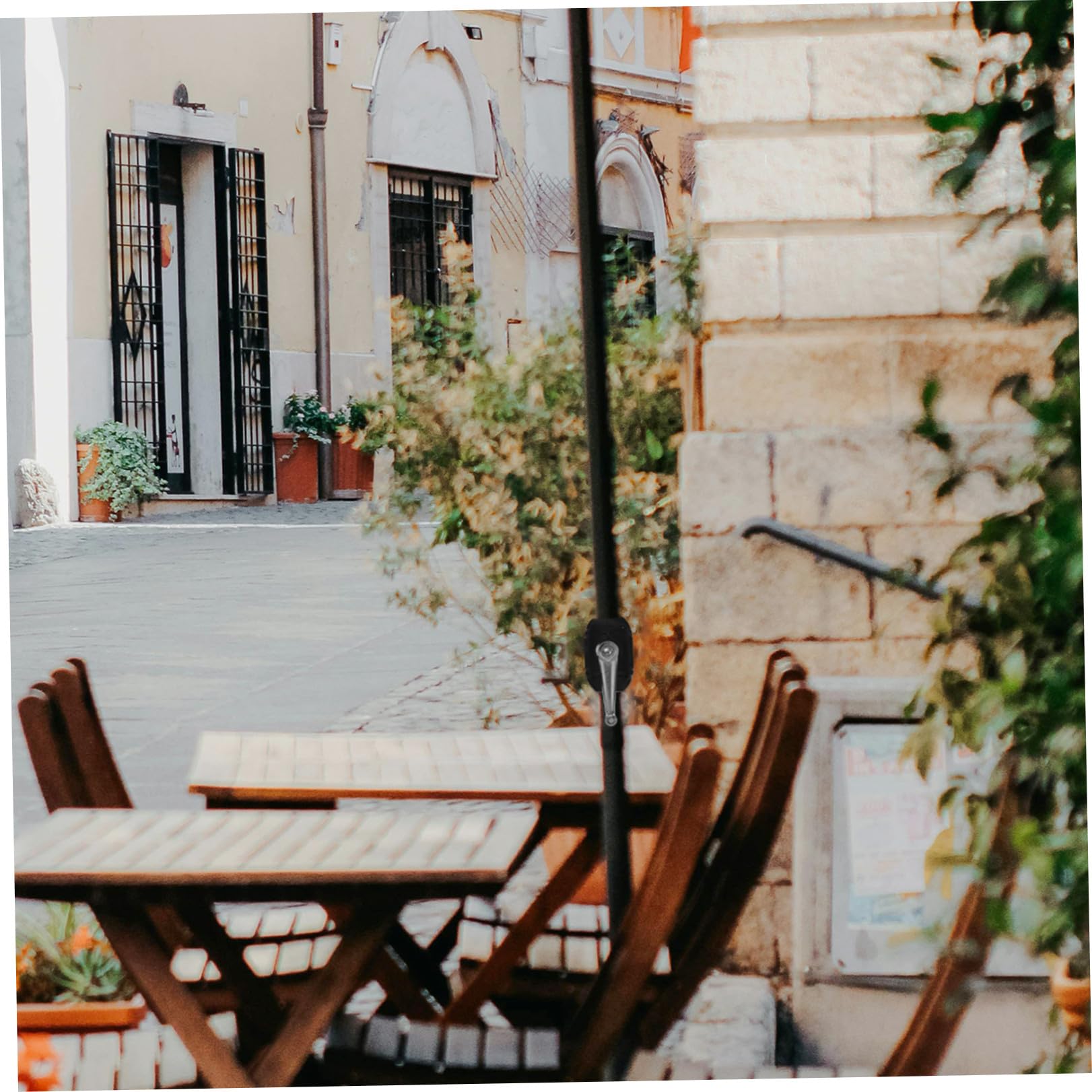 GANAZONO Manovella di Ricambio per Ombrellone da Giardino Nero in Plastica Corda Integrata per Uso Esterno in Patio, Funzionamento Efficiente e Resistente