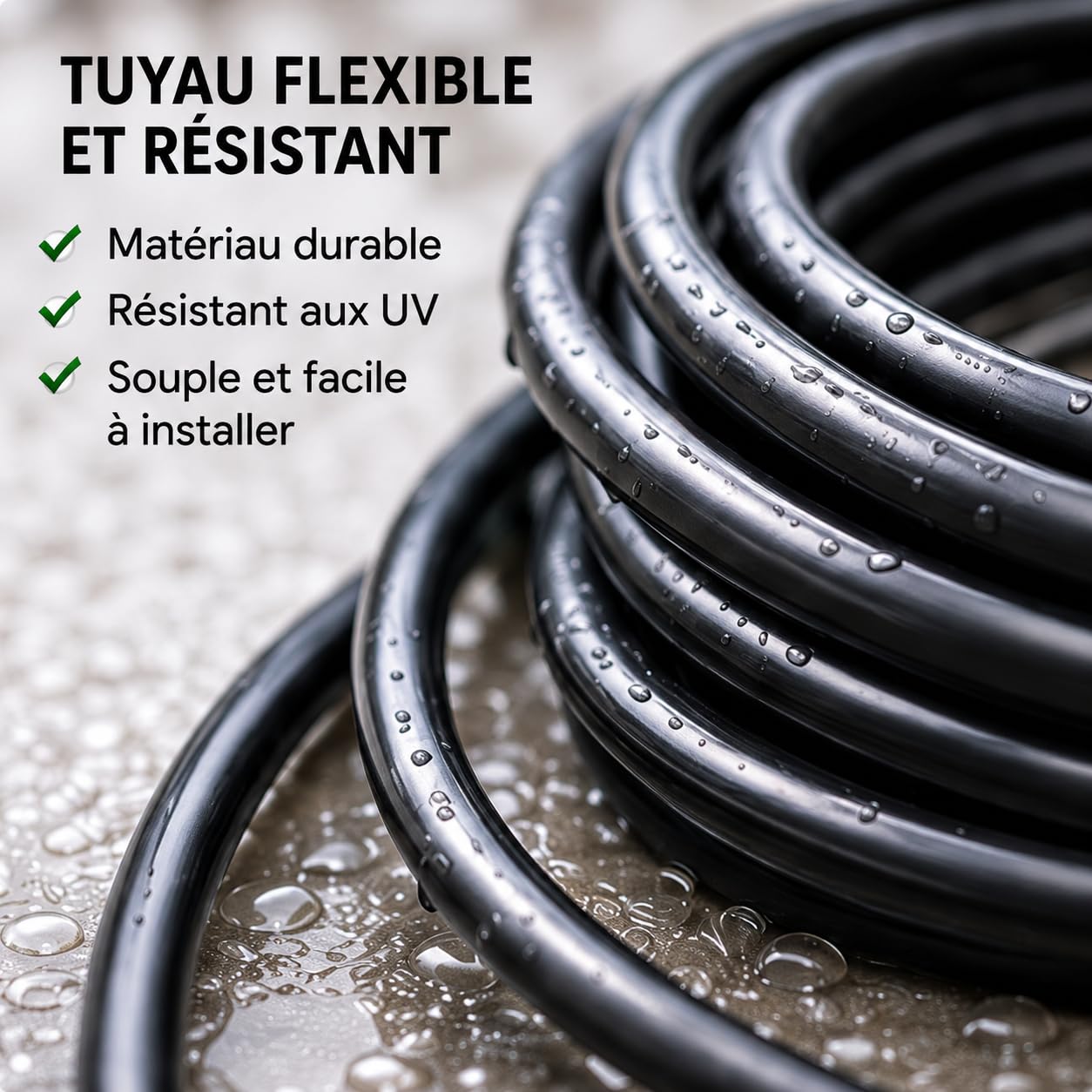 Brumisateur Terrasse Exterieur Kit D’Irrigation, Système De Brumisateur Extérieur, Système De Refroidissement Extérieur pour Jardin, Serre, Piscine, Parasols et Pergola (25m)
