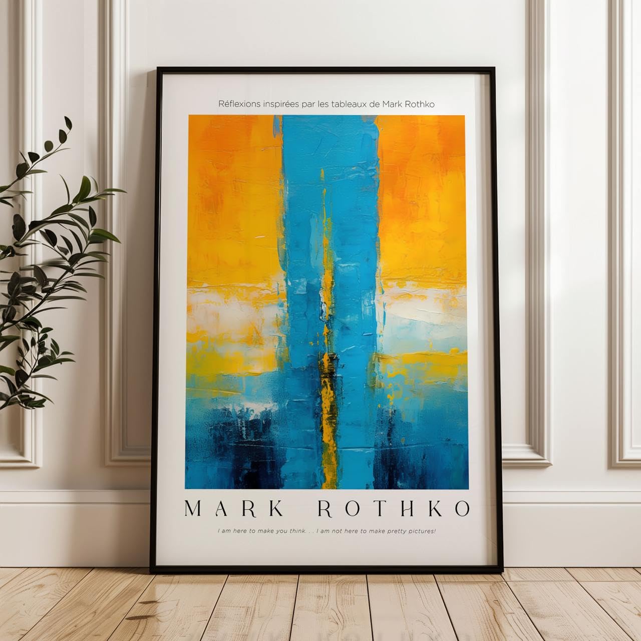 ARTINSPIRIO Mark Rothko Kunstdruck, Blau und Gelb, Ungerahmt (60x80 cm)