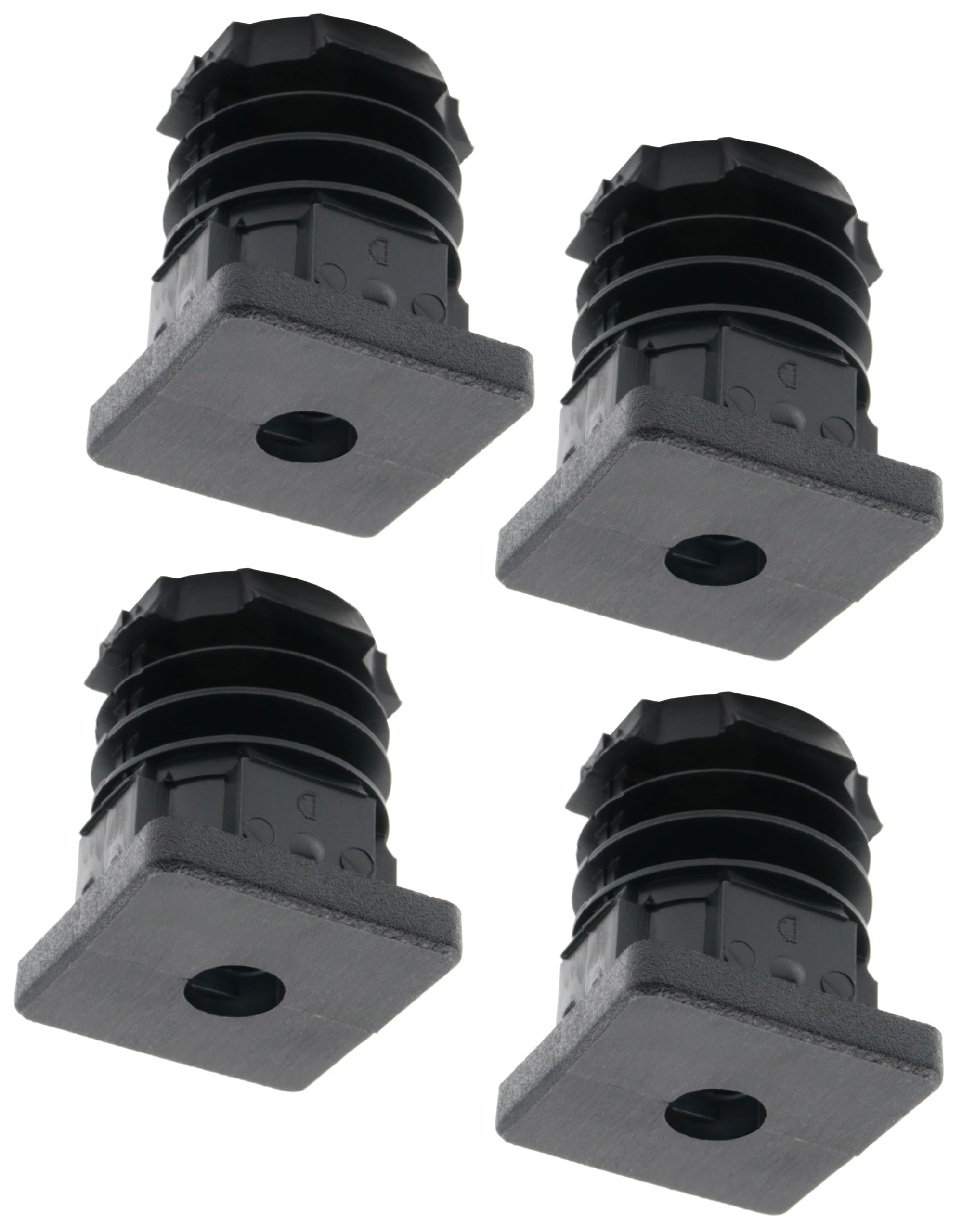 4 Tappi Filettati Per Tubi Rettangolari 30x20 Mm - Con Filettatura M8, Poliammide E Acciaio - Foto 5