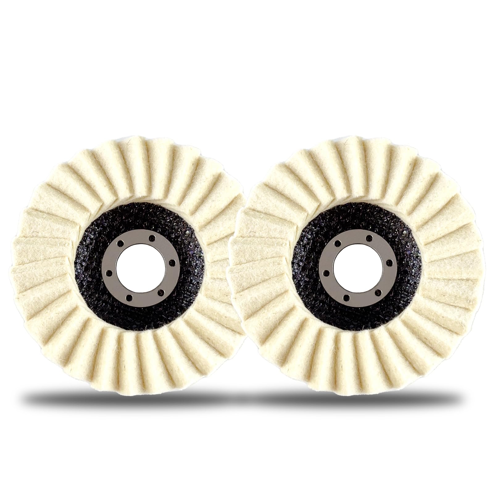 Wool Felt Flap Polishing Disc, Wool Felt Flap Discs Polishing Wheel, 4.5 Inch Wool Polishing Wheel for Angle Grinder, Metal, Marble, Stone, Furniture,
