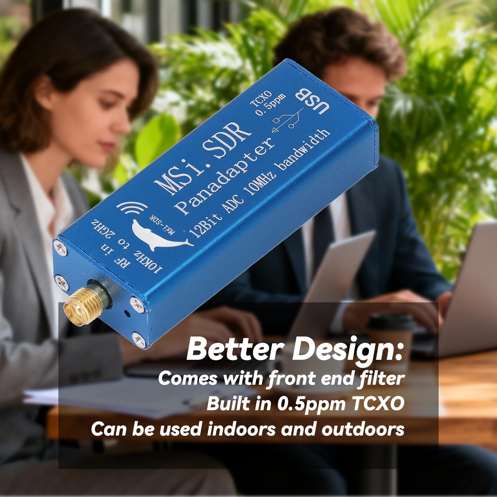 SDR-Funkempfänger, MSI 10-kHz-2-GHz-Signalempfangsmodul-Kit 12-Bit-ADC-Chip Softwaredefinierte elektronische Komponente für SDRuno HDSDR SDR-Konsole