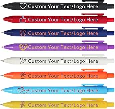 100/200/300/500Pcs Bulk Custom Pens,Personalized Pens with Text/Logo,Black Ink,Customized Pen for Business Promotions Party Events (Style 1)