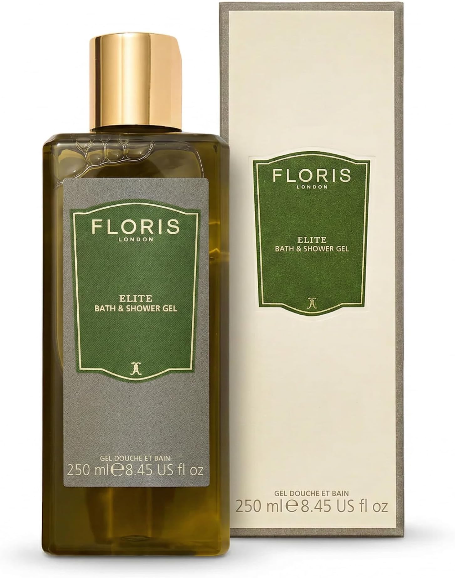 London Elite Moisturising Bath & Shower Gel (250ml) | Woody, Mellow Fragrance | Gently Foaming, Enriched with Olive Oil to Soften Skin & Prevent Moisture Loss | Subtle Masculine Scent
