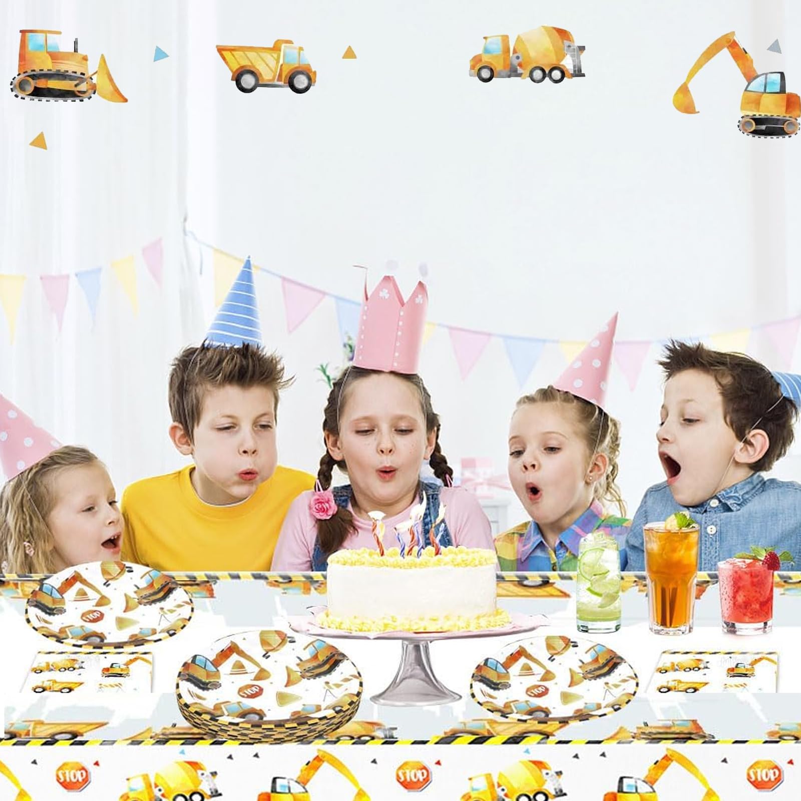 Baustelle Birthday Girlande, Baustelle Geburtstag Deko Banner, Geburtstag Banner Geburtstag, Baustelle Happy Birthday Banner Kinder, Baustelle Motto Party Dekorationen Für Kinder Geburtstag Party