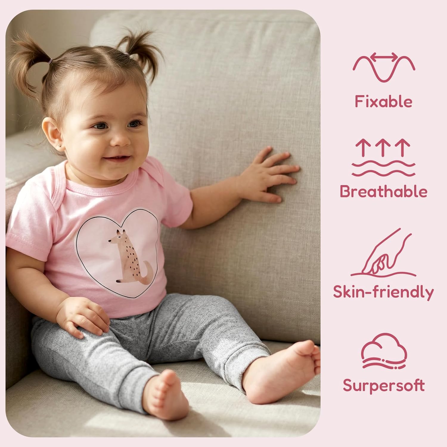 4pcs Newborn Clothes Gift Set for Baby Boys & Girls,0-3-6month Buttery-Soft Unisex Layette Essentials