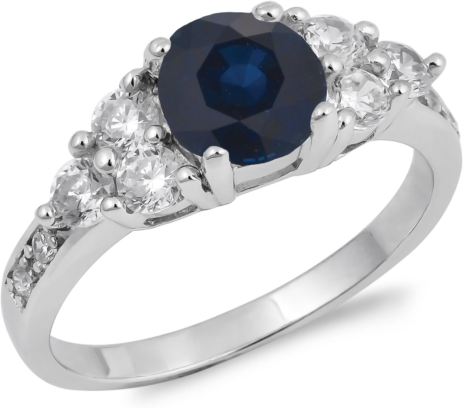 CHOOSE YOUR COLOR Sterling Silver Round Ring