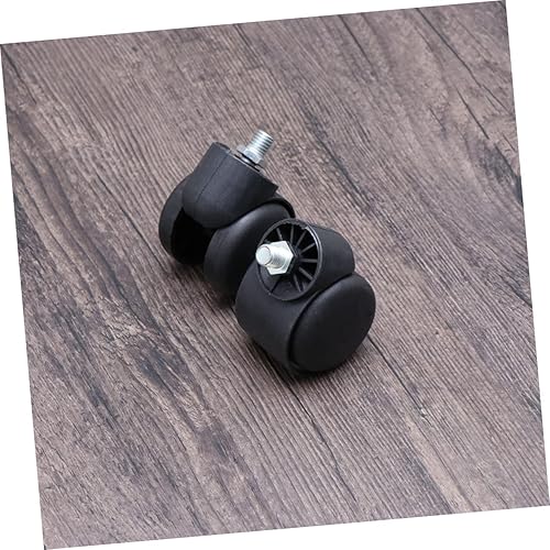 Miniatura 8 de 2 ruedas giratorias resistentes al desgaste con base de tornillo negra para muebles y diseño giratorio para una movilidad suave