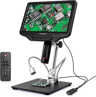 Andonstar 10.1'' WiFi HDMI Digital Microscope AD409,300X 1080P Long Object Distance PCB Soldering Microscope,Support PC Connection to Measure,with Metal Professional Soldering Lens