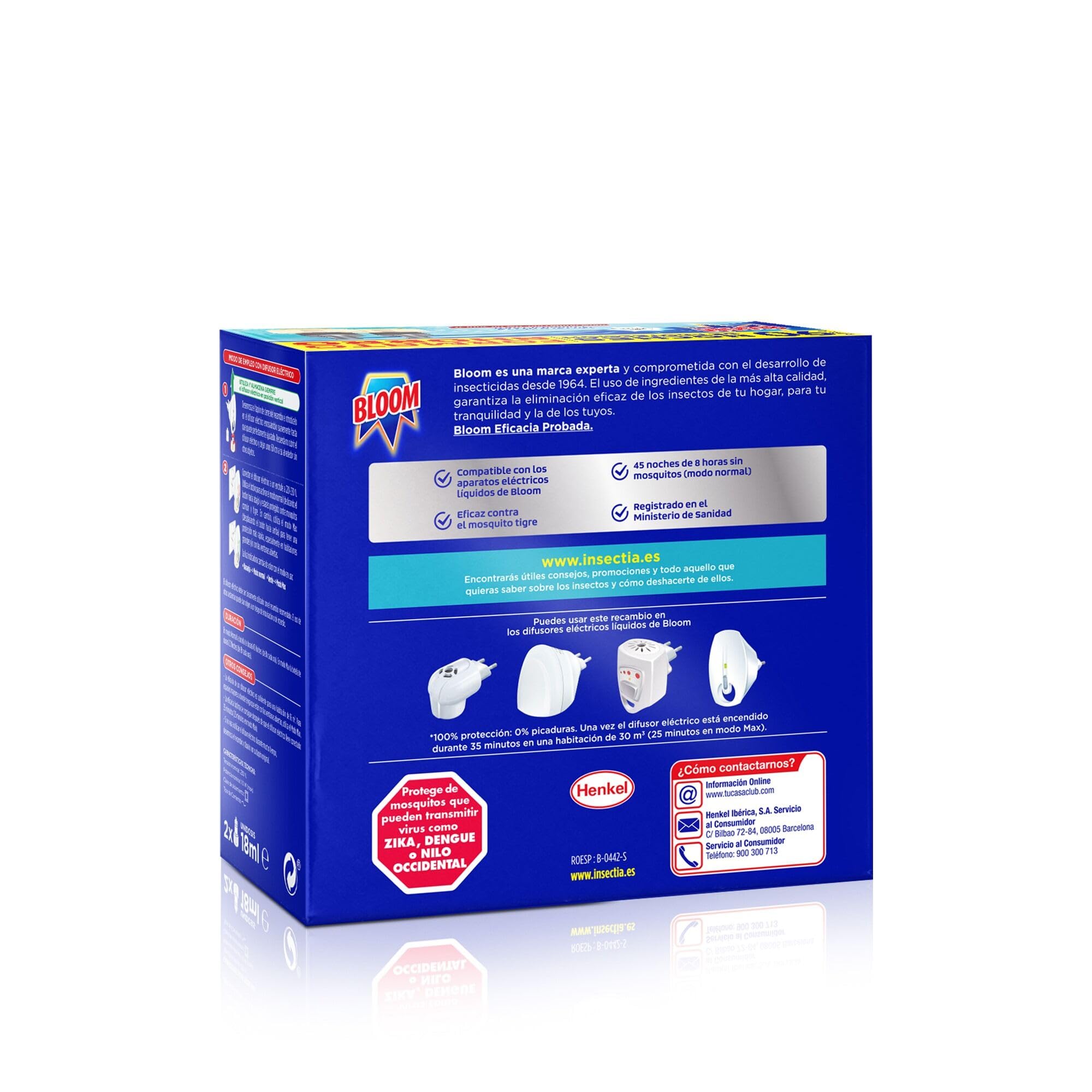 Comprar Insecticida volador eléctrico 5 en 1 antimosquitos común y tigre envase