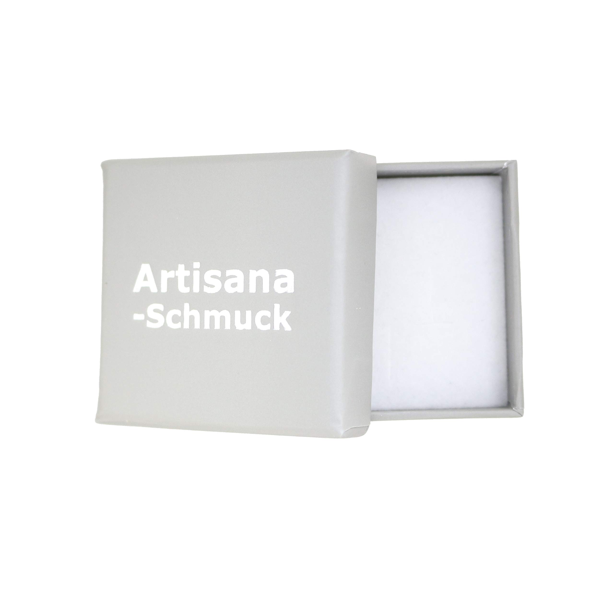 Pendientes con ámbar de Artisana, pequeños, redondos, de plata de ley 925/000 chapada en oro