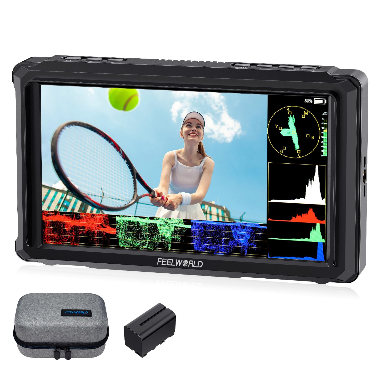 FEELWORLD FW568 バッテリー 付き Amazon | FEELWORLD FW568S 6 インチ オンカメラ フィールド