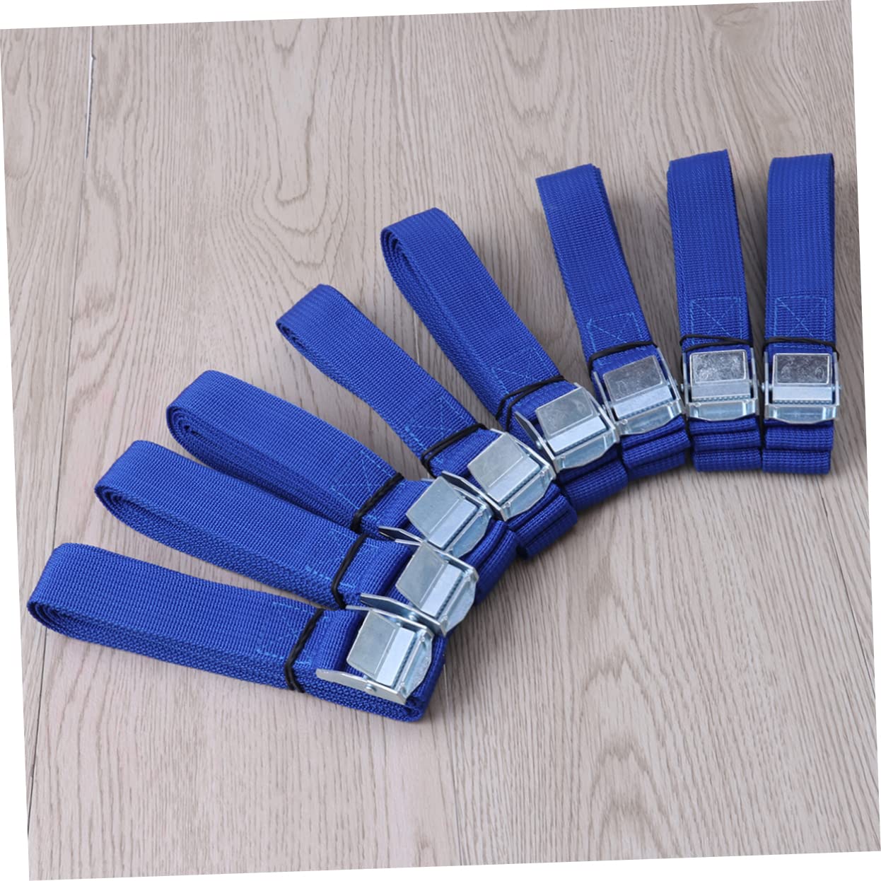 10stücke Teiliges Zurrgurte Aus Dickem Nylon Mit Stahl-Schnellverschluss Lange Ladungssicherung Gurte Robuste Spanngurte Für Dachgepäckträger Kajaks Koffer Und Transport Blau