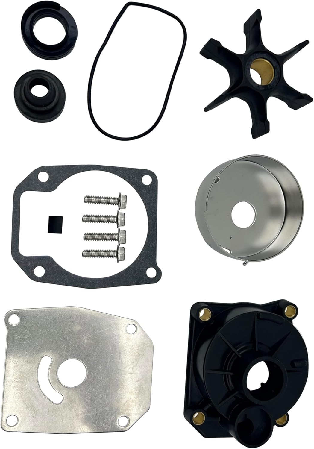 Water Pump Impeller Repair Kit with Housing for OMC Johnson Evinrude 40-65 HP Boat Motors - Compatible Replacement for 769098, 0769098, Sierra 18-3453