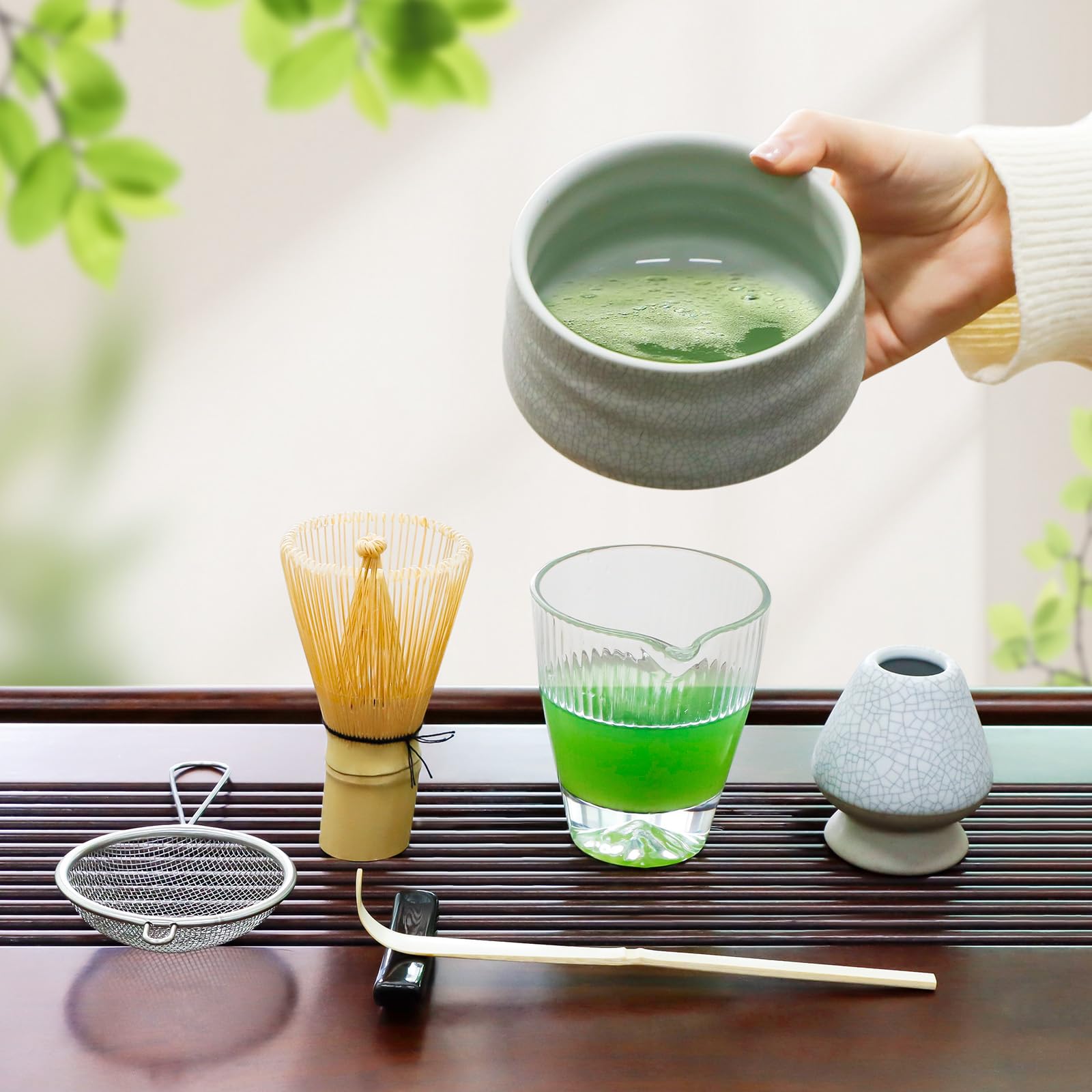 Set Matcha Complet Ensemble De Fouets à Matcha : Cadeau De 7 Pièces Pour La Kit Matcha