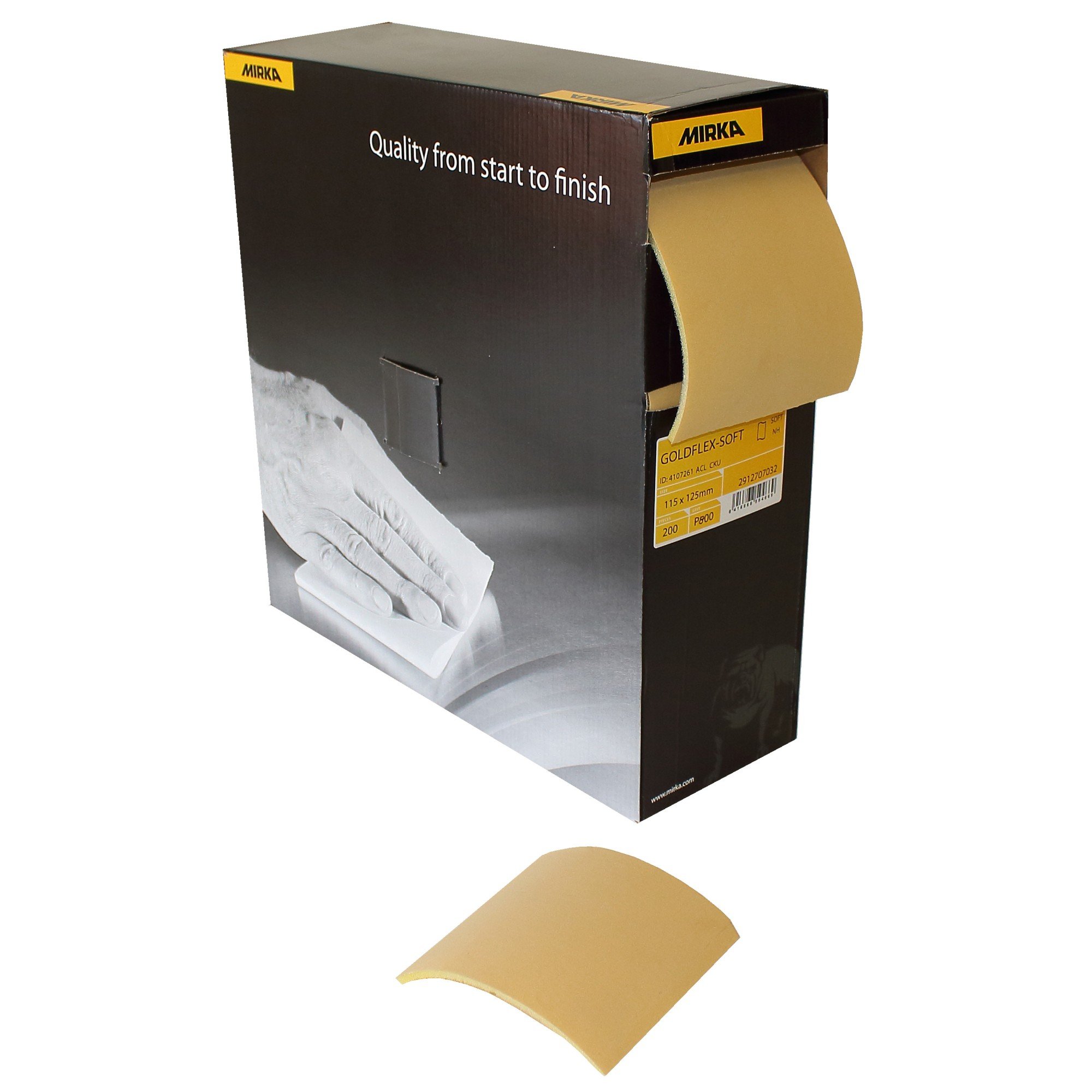 Mirka 2912707081 Gold Flex di Soft Perf. Ruolo P800, 200/Roll, 115 X 125 mm.