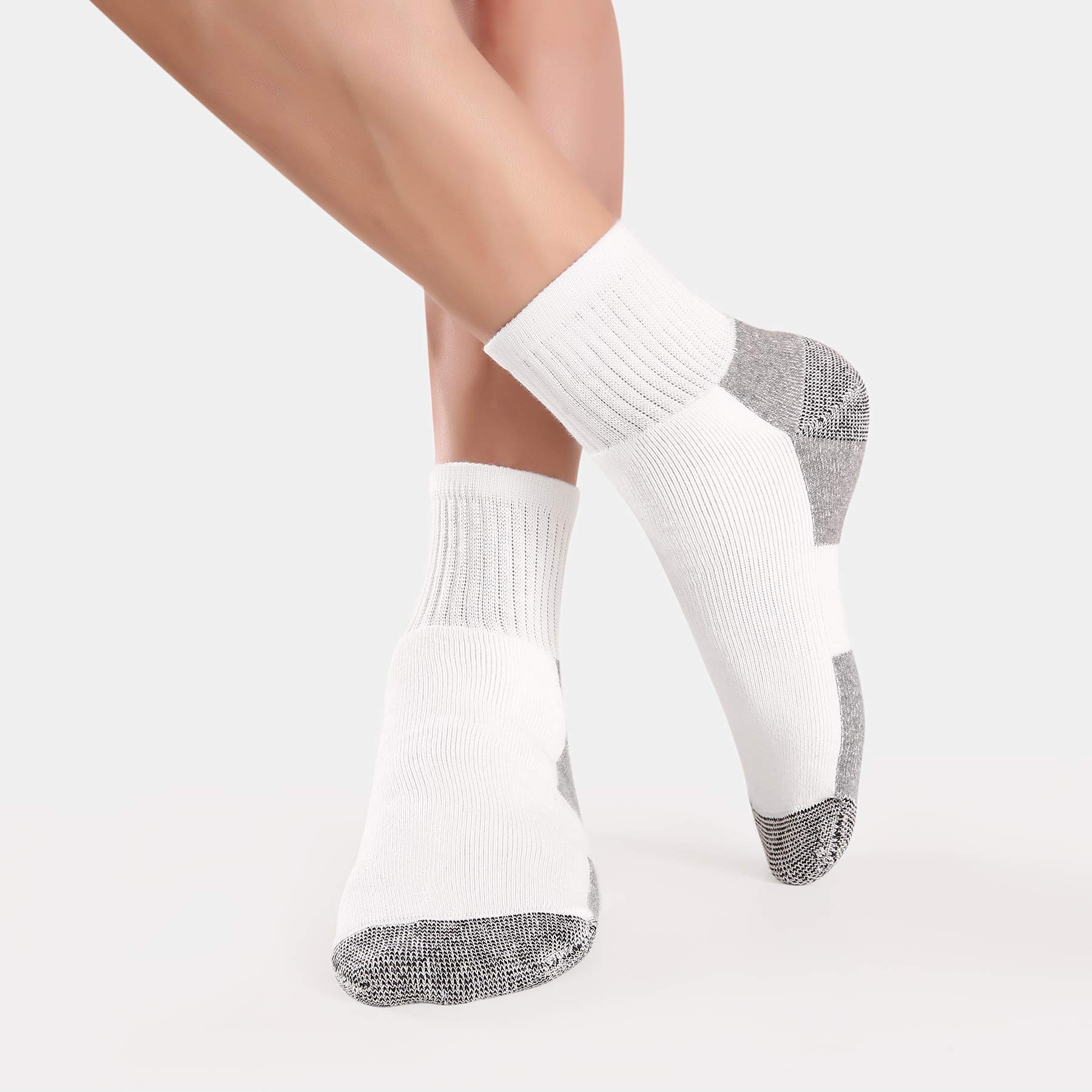 WANDER Calcetines deportivos para hombre, 3/8 pares, calcetines gruesos para correr para hombres y mujeres, calcetines de algodón 6-9/9-12/12-15
