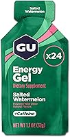 Vista 14 de GU Energy Nutrición Deportiva Original, Gel Energizante de Sabor Tri-Berry, Caja de 24