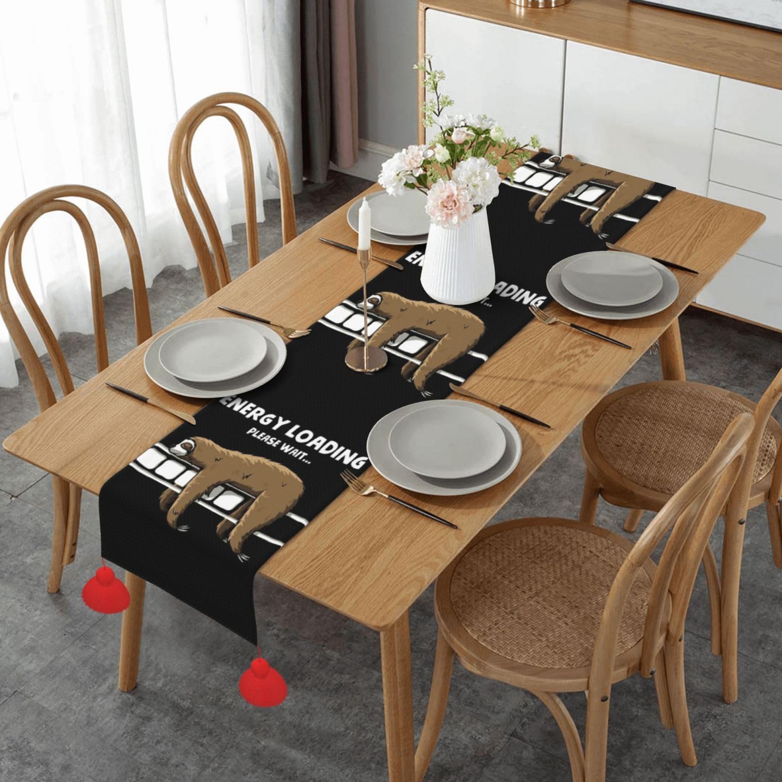 Chemin de table de Noël lavable pour protéger et décorer la cuisine