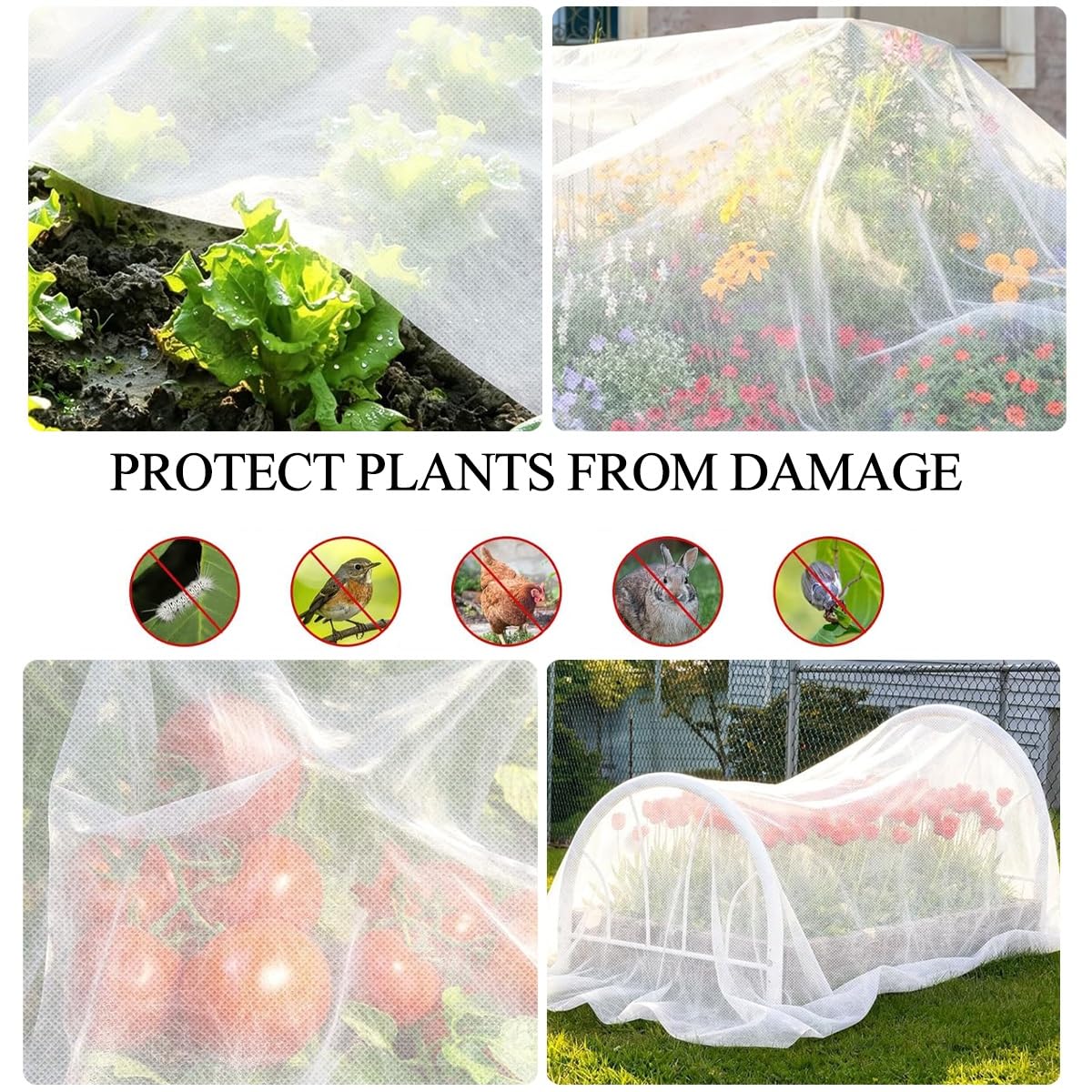 Genérico Protección contra heladas para Plantas de jardín, 30 g/m², Tela anticongelante para Plantas, Tela no Tejida, protección contra heladas de Plantas de Invierno(2,3x16m)