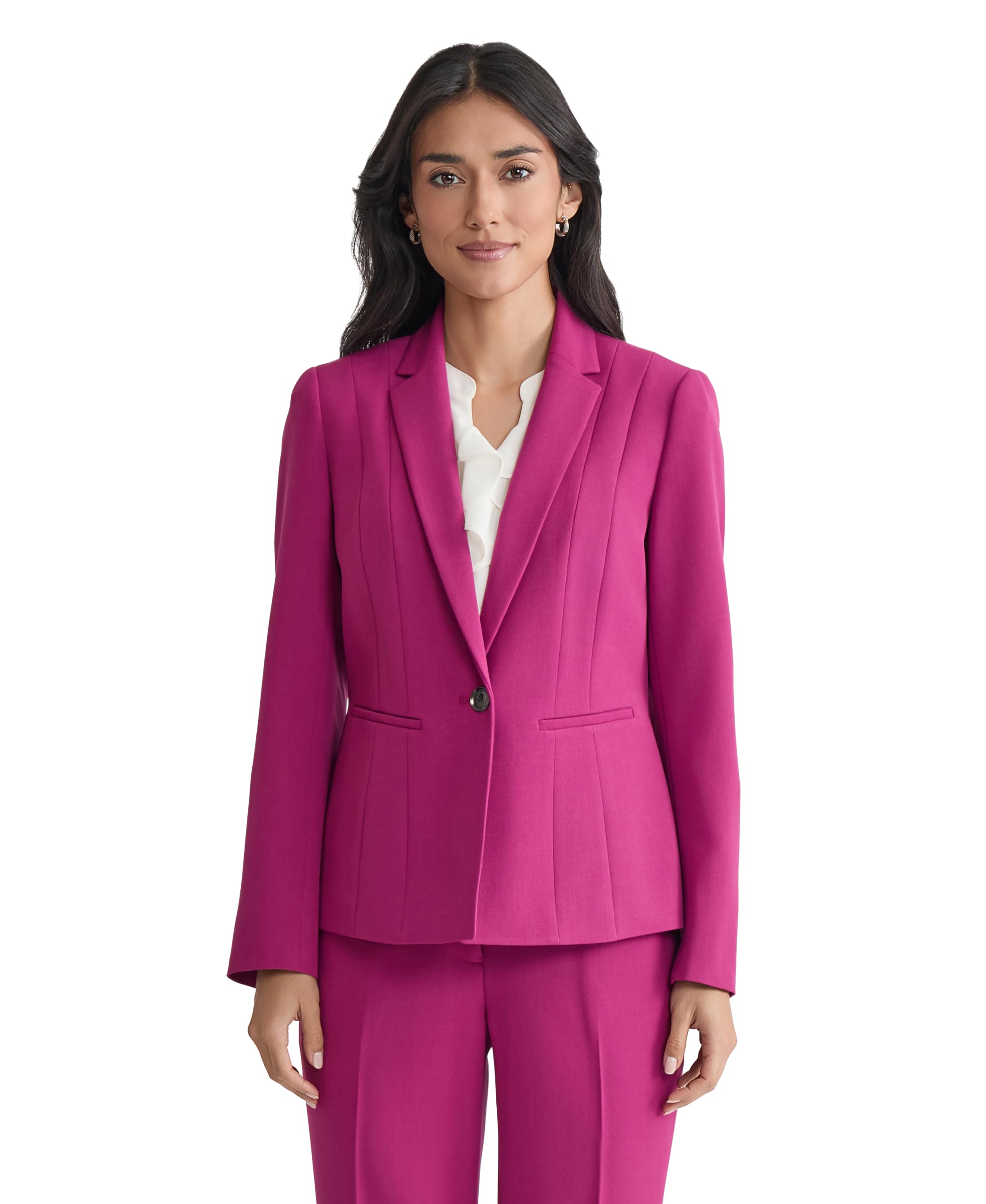 Kasper Womens One Button Blazer
