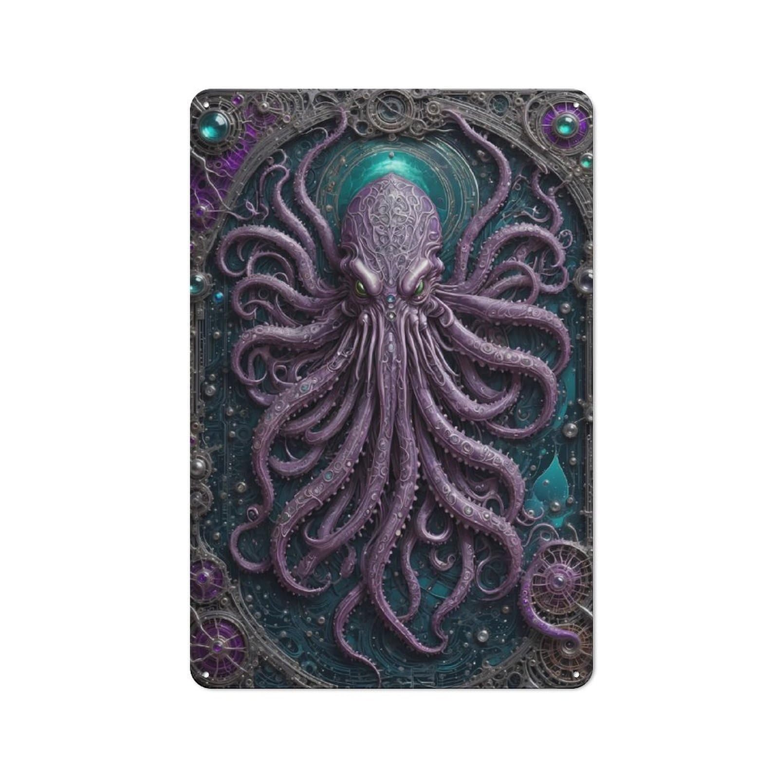 Junmoney Ancient Cthulhu Old Fashioned Decorative Tin Sign 30X20cm, Nostalgic Wall Art For Bedroom, Office, Home Bar Or Dining Room