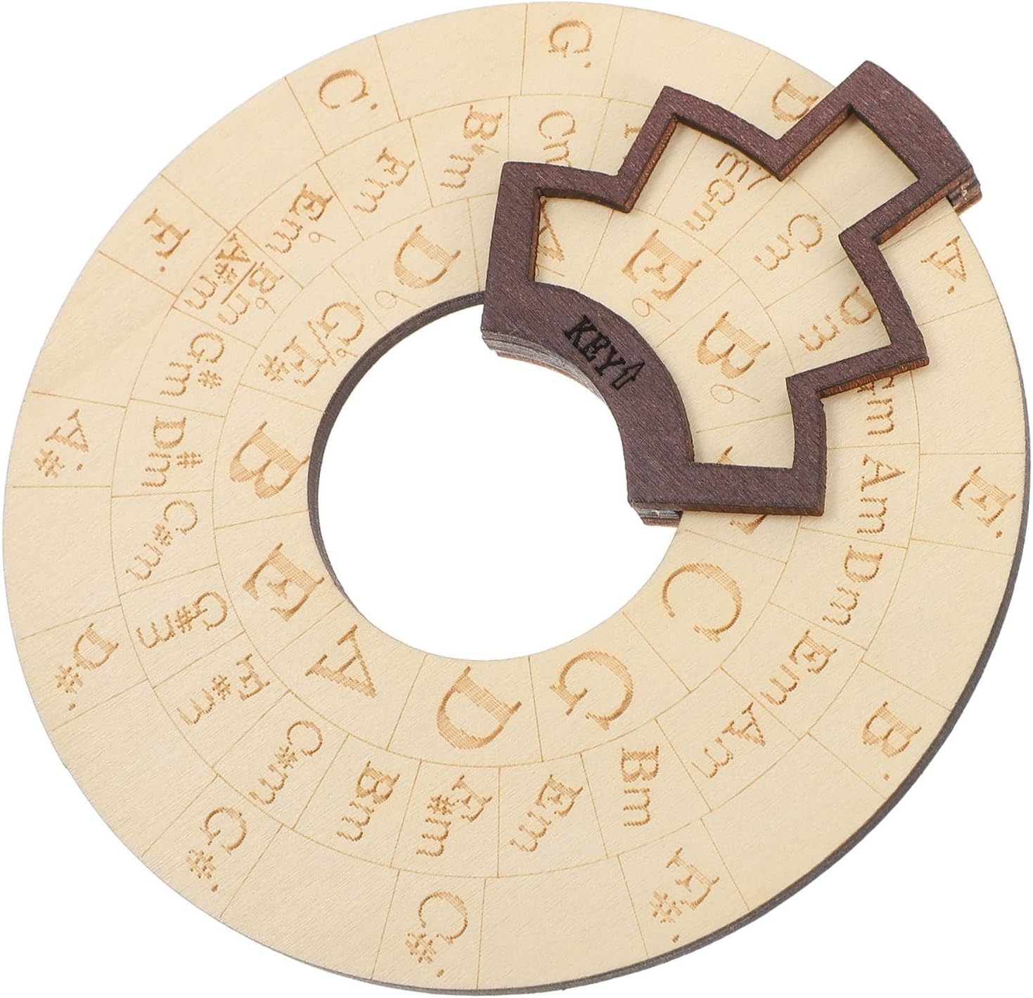 Wooden Melody Tool Wheel for Musicians, Creative Portable Music Accessory