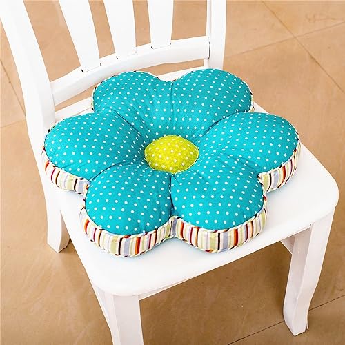 Miniatura 6 de ABREEZE Almohada en forma de flor para silla, cojín de asiento de lunares, almohada de 16 x 16 pulgadas, almohada en forma de flor, cojín de