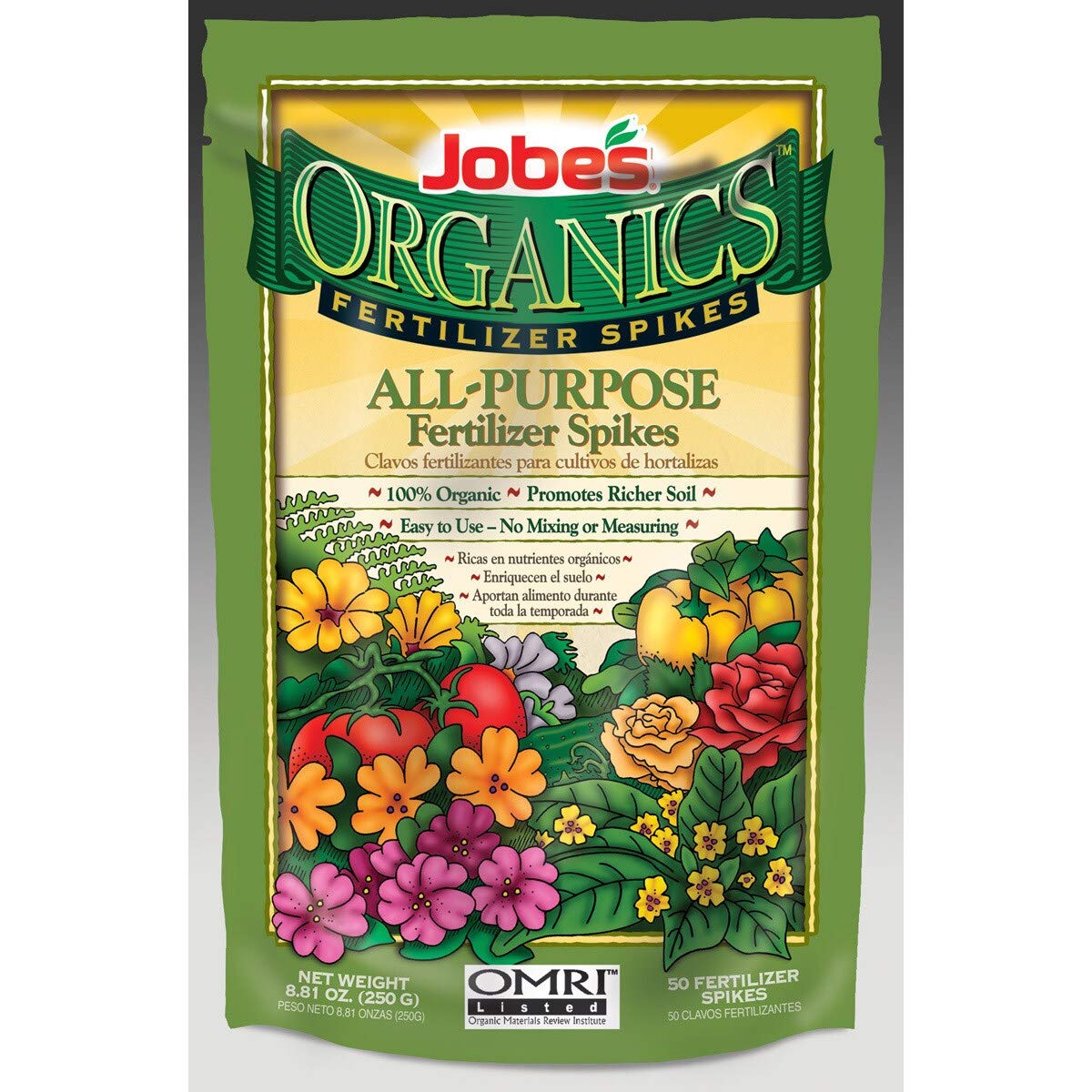 Easy Gardener Weatherly Consum Jobes Organic All-Purpose Fertilizer Spikes