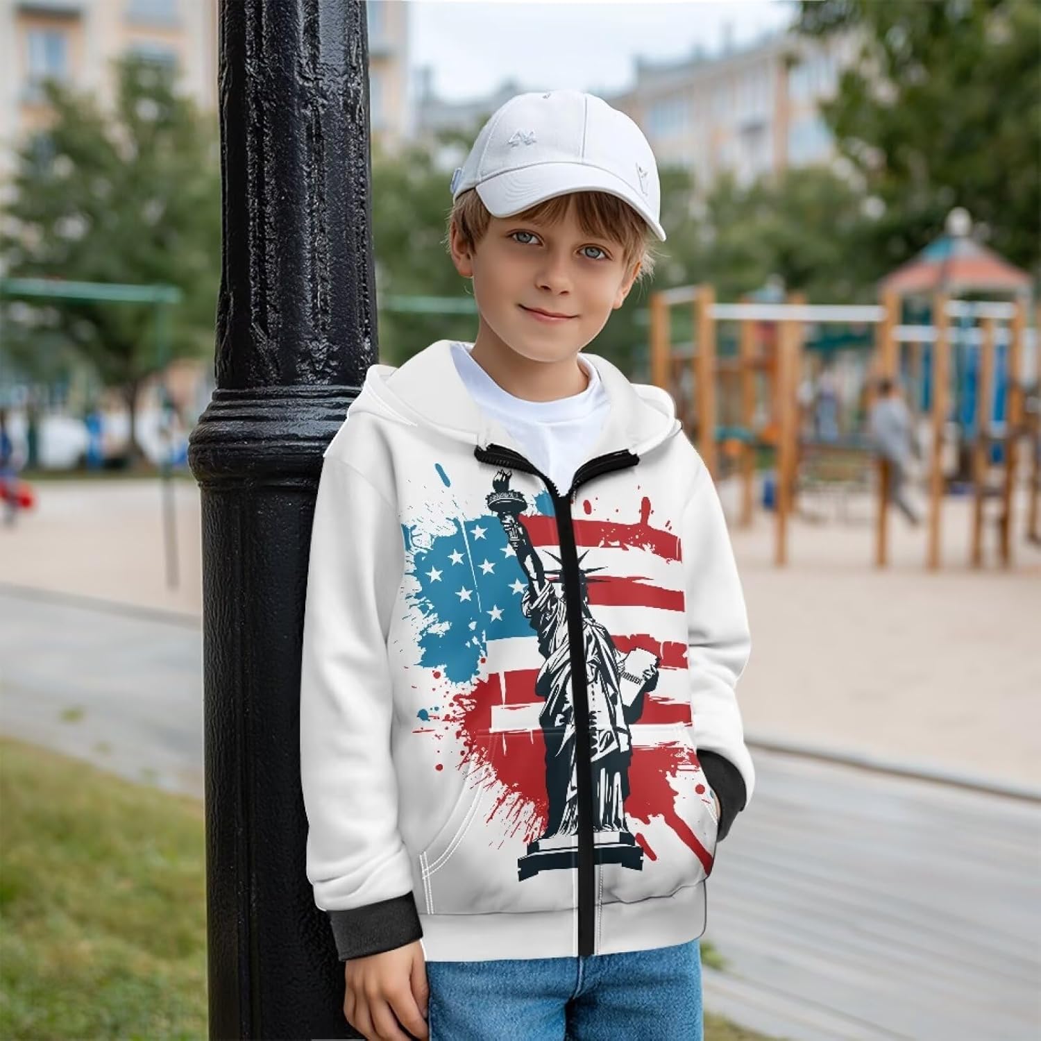 Boys Girls Hoodies 3D Printed Cool Hooded Lightweight 5-14T Hooded Pullover Plush Sweatshirt for Kids
