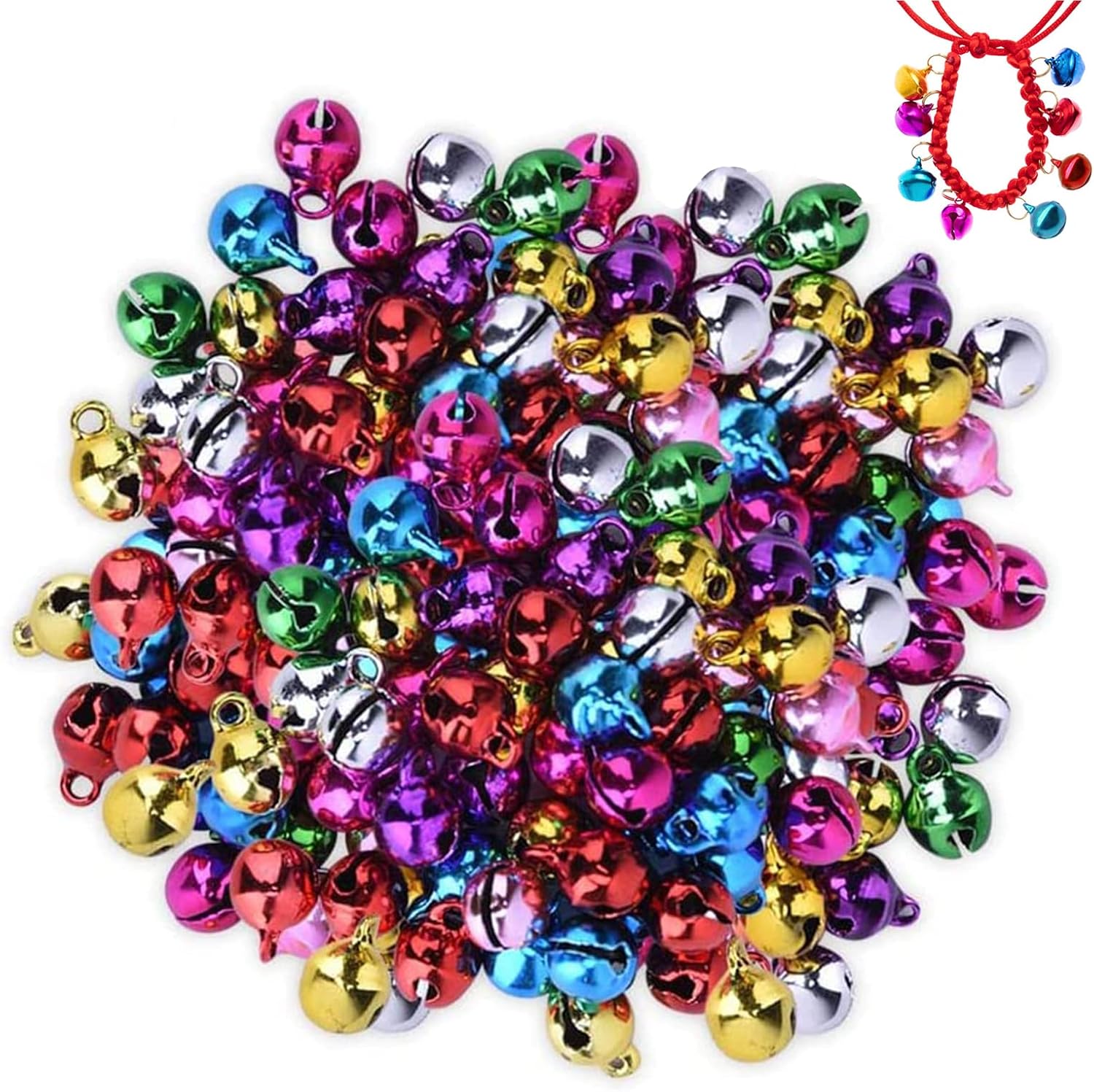 Amazon.de: Farbige Kleine Glocken 100 Stück Basteln Glocken Bunte