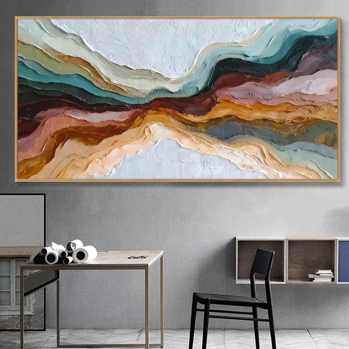 LTjiajuypd Modern Canvas Prints Abstract Wall Painting Colorful Poster Art Home Decoration(80X160cm)