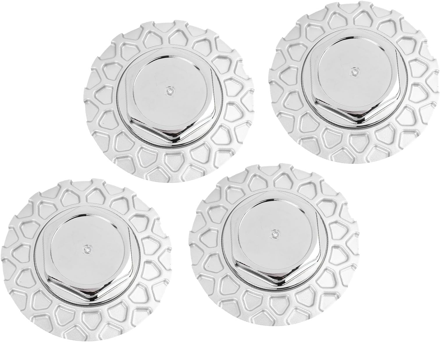 4PCS Wheel Center Cap, ABS Material, Stylish Silver Shape, Universal Fit for Cars and Trucks with 157mm Diameter