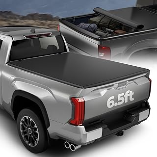 Auto Dynasty Soft Roll-up Truck Bed Tonneau Cover Compatible with 2022 2023 2024 2025