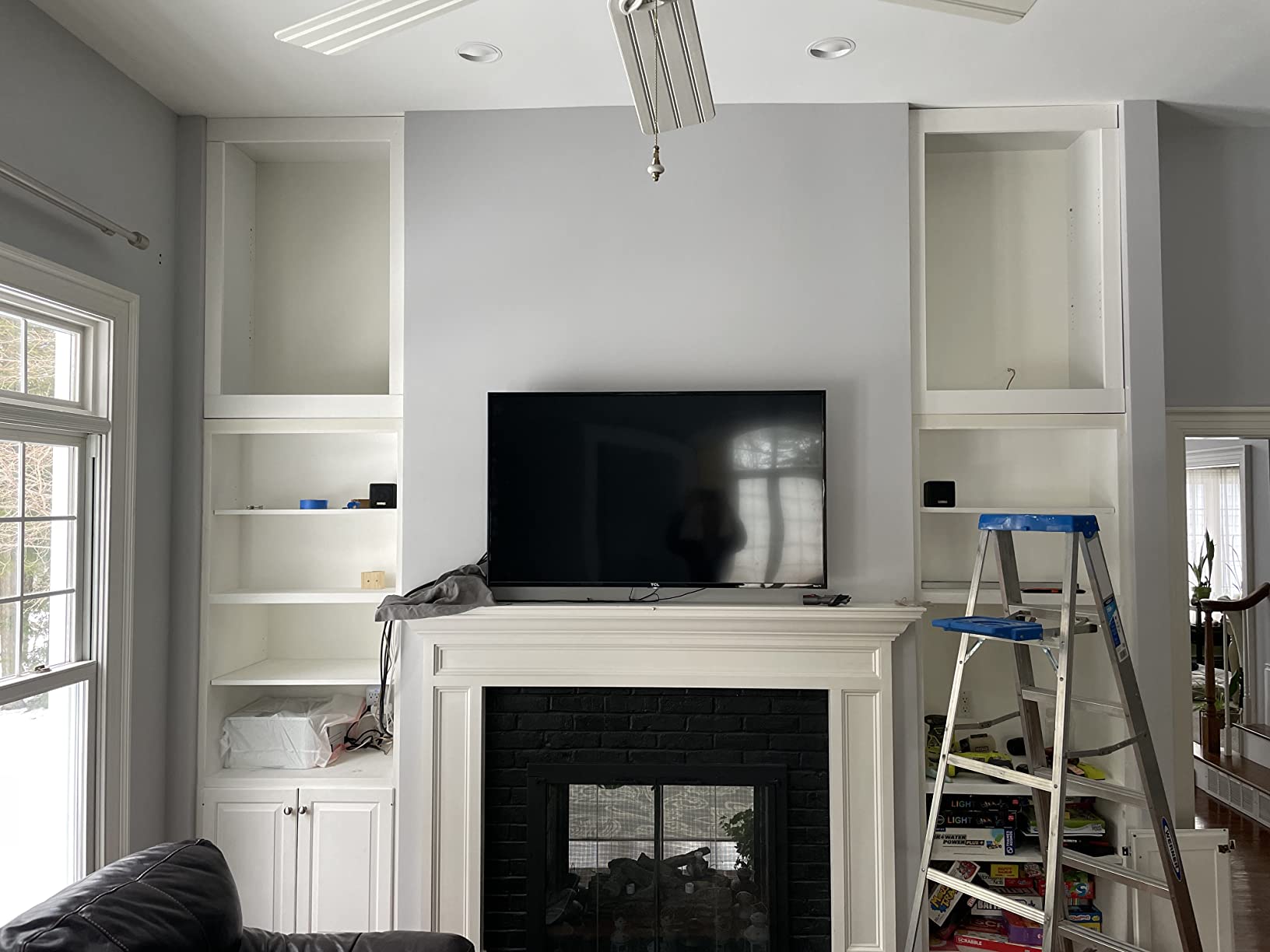 ClosetMaid 4-Tier Bookshelf - Adjustable Shelves, Tall Bookcase With Closed Back, White Finish