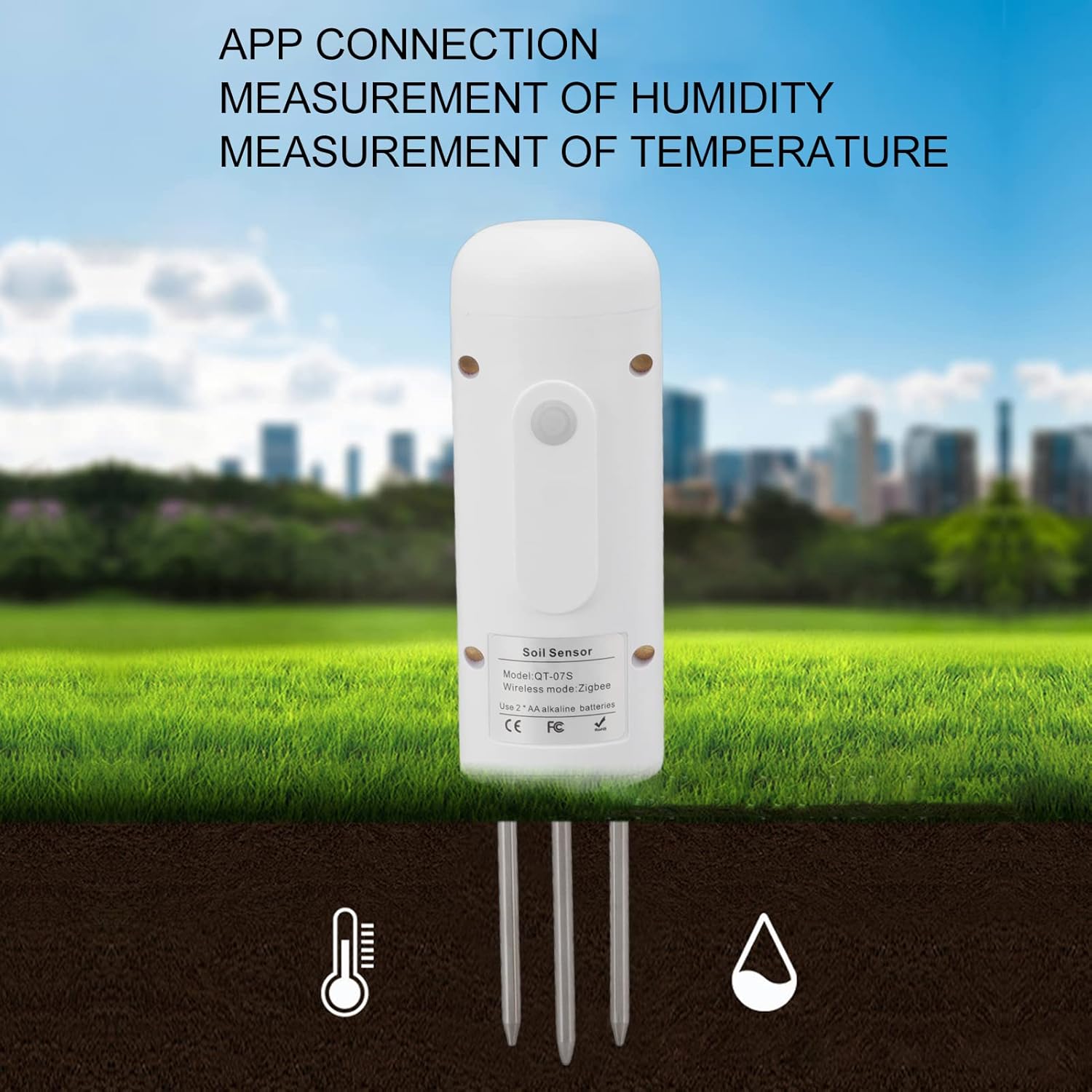 Compact Wireless Plant Monitor with View Record Feature - Convenient for Various Gardening Places - Meet Soil Needs for Different Plantations