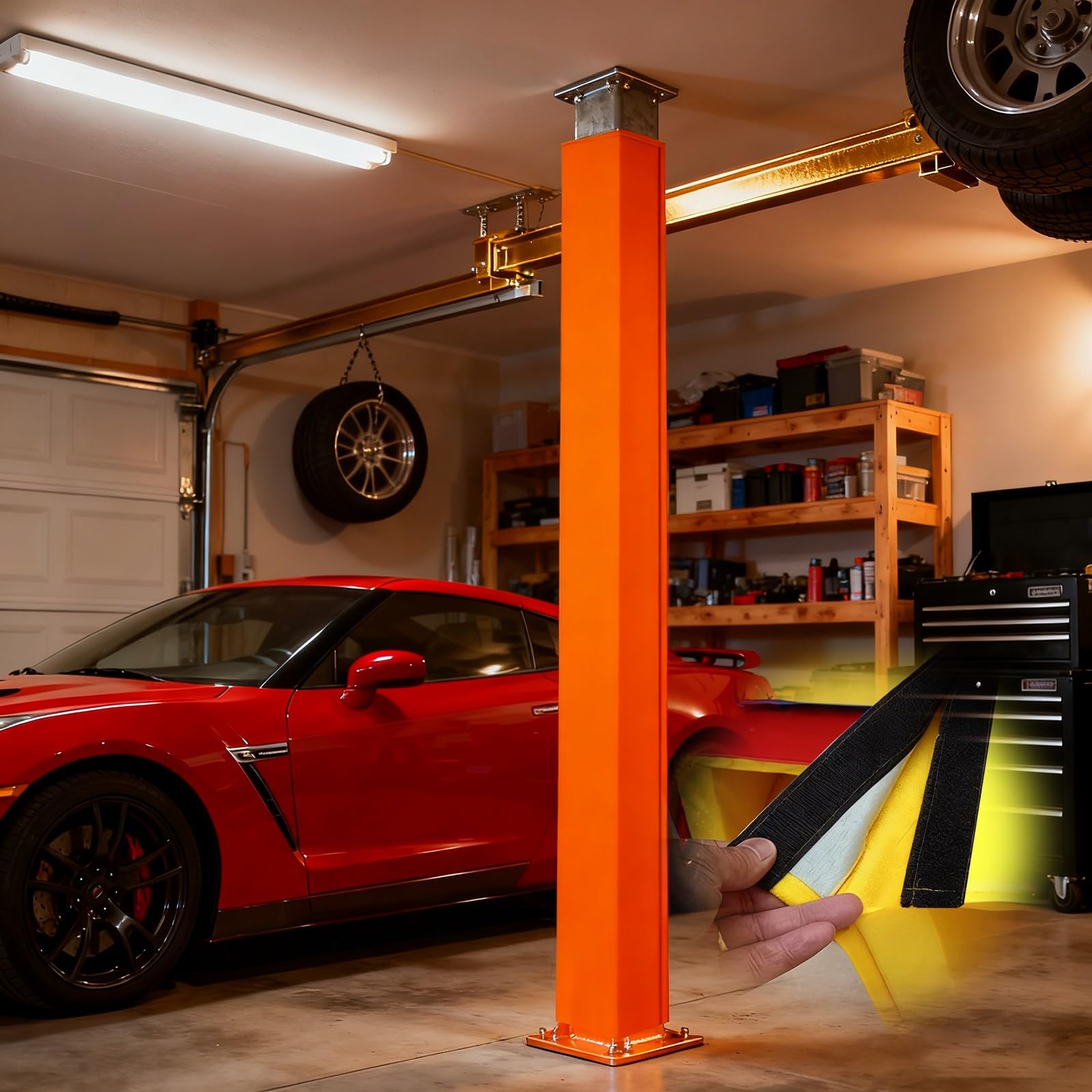 Rembourrage de poteau pour gym et aire de jeux, protection carrée extérieure et garage
